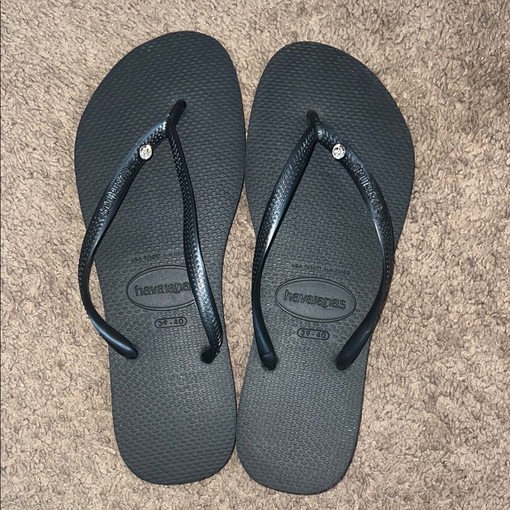Havaianas Black Flip Flops